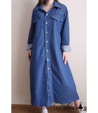 Nauja džinsinė susagstoma suknelė